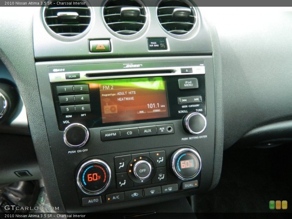 Charcoal Interior Controls for the 2010 Nissan Altima 3.5 SR #68592989