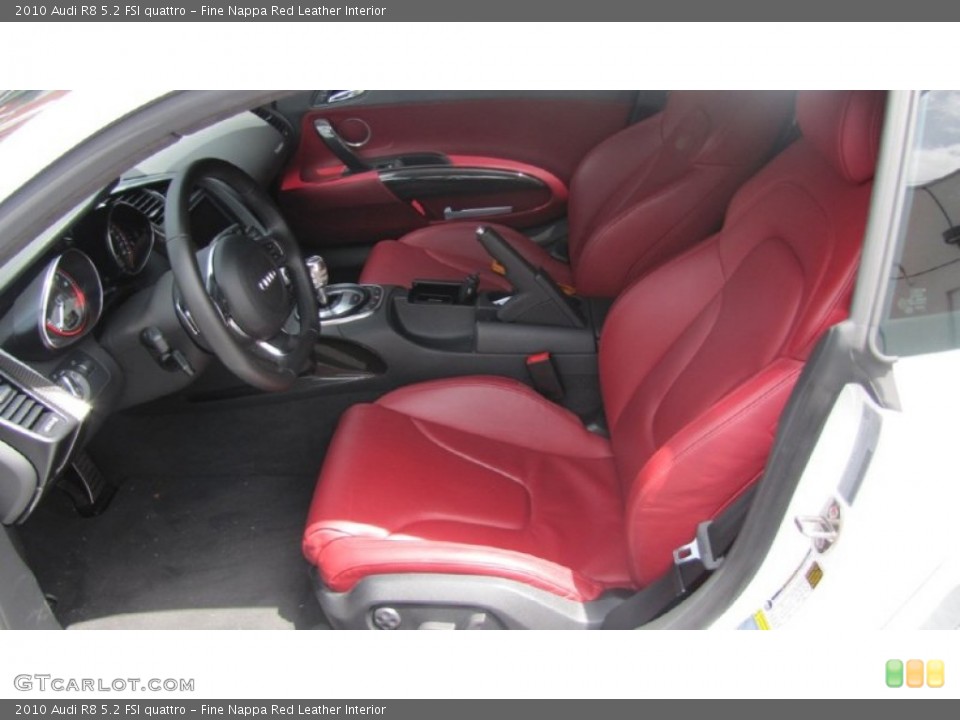 Fine Nappa Red Leather 2010 Audi R8 Interiors