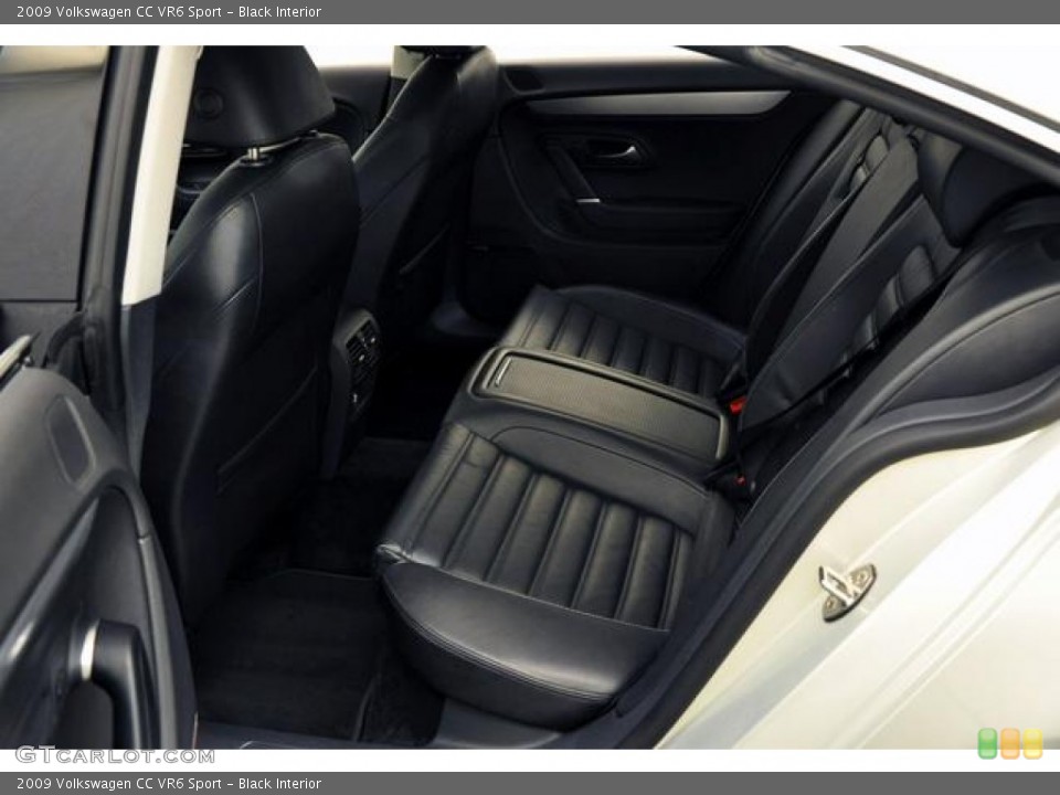 Black Interior Rear Seat for the 2009 Volkswagen CC VR6 Sport #68594909