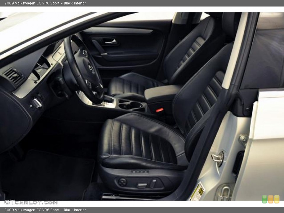 Black Interior Front Seat for the 2009 Volkswagen CC VR6 Sport #68594916