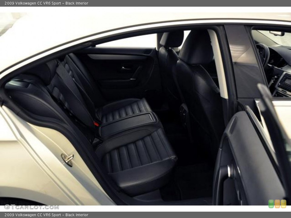 Black Interior Rear Seat for the 2009 Volkswagen CC VR6 Sport #68595052