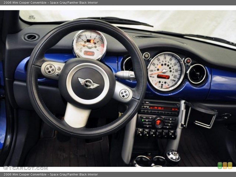 Space Gray/Panther Black Interior Steering Wheel for the 2006 Mini Cooper Convertible #68595233