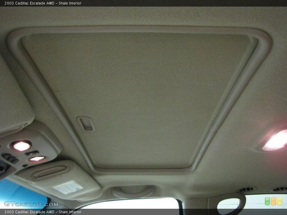 Shale Interior Sunroof for the 2003 Cadillac Escalade AWD #68595671