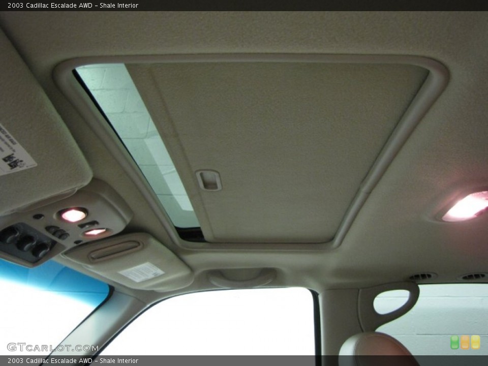 Shale Interior Sunroof for the 2003 Cadillac Escalade AWD #68595681