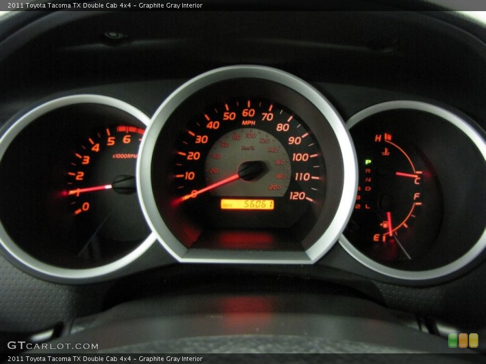 Graphite Gray Interior Gauges for the 2011 Toyota Tacoma TX Double Cab 4x4 #68595977