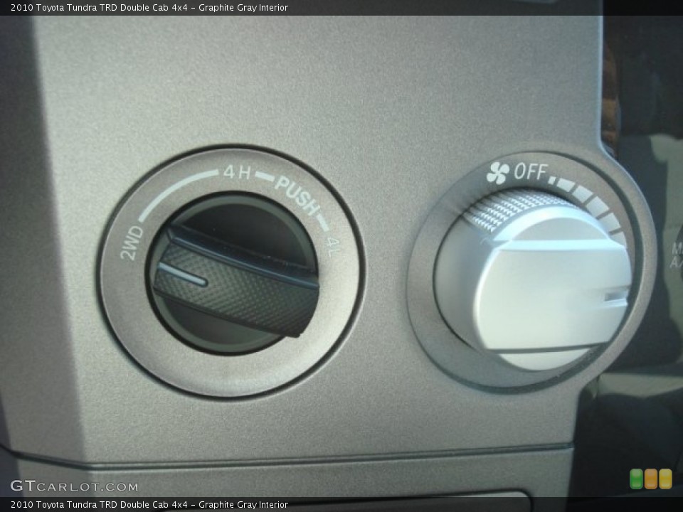 Graphite Gray Interior Controls for the 2010 Toyota Tundra TRD Double Cab 4x4 #68596778