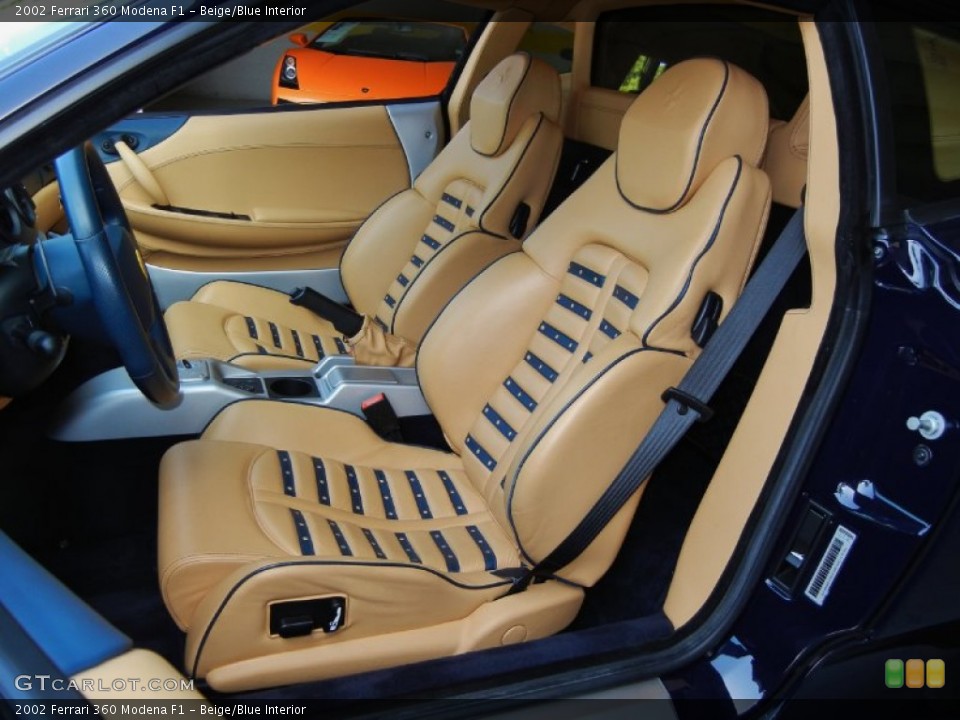 Beige/Blue Interior Front Seat for the 2002 Ferrari 360 Modena F1 #68596874