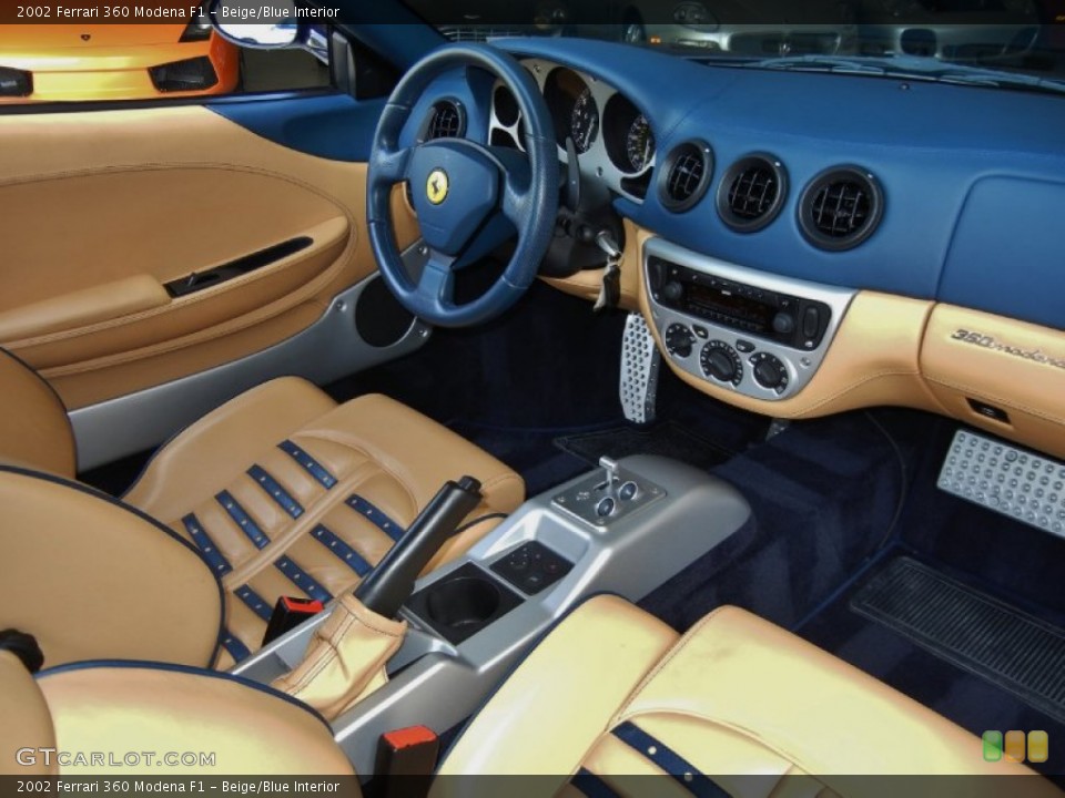 Beige/Blue Interior Photo for the 2002 Ferrari 360 Modena F1 #68596946