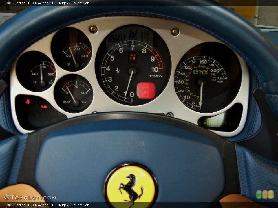 Beige/Blue Interior Gauges for the 2002 Ferrari 360 Modena F1 #68596973