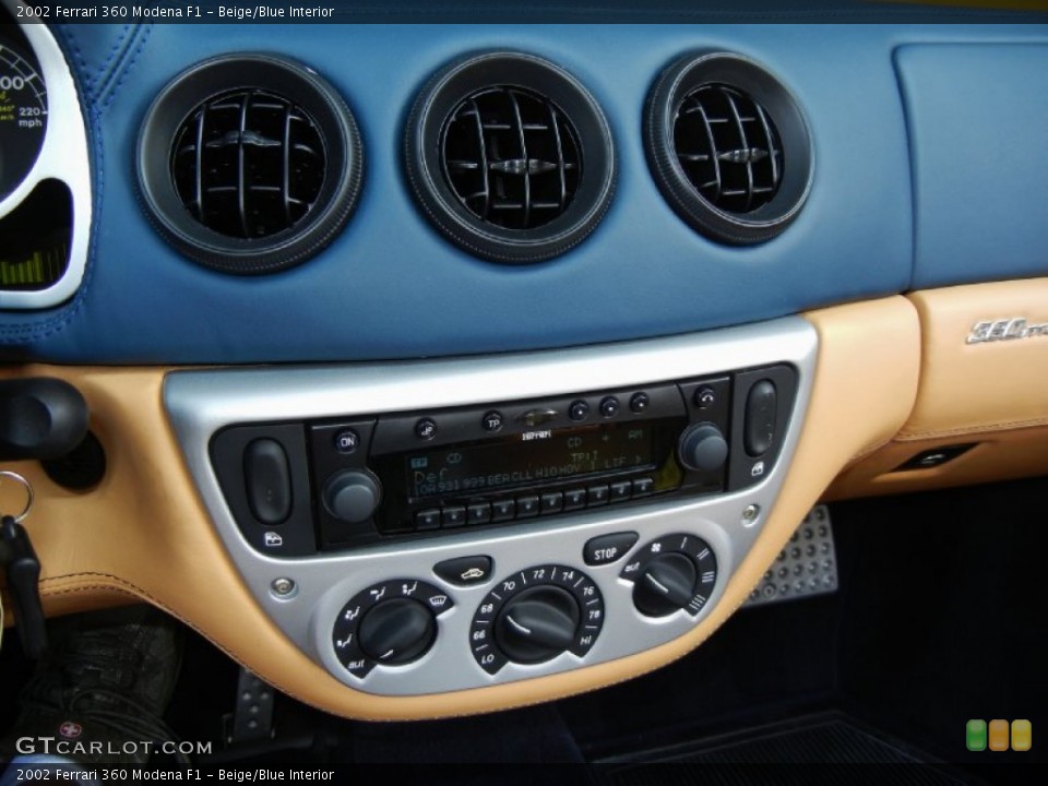 Beige/Blue Interior Controls for the 2002 Ferrari 360 Modena F1 #68596994