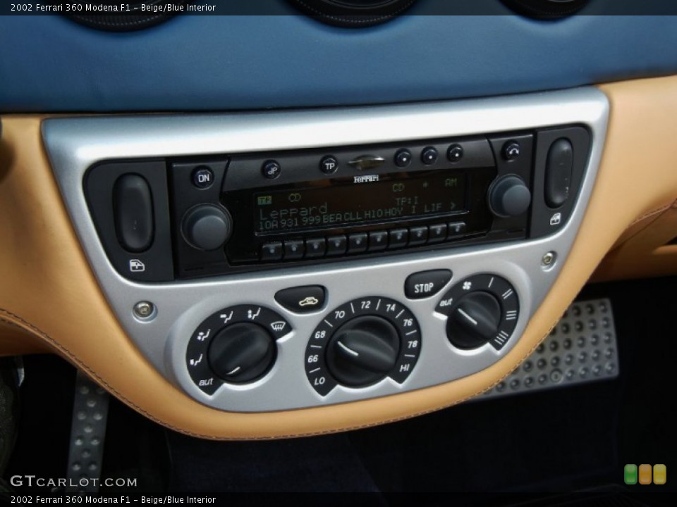 Beige/Blue Interior Controls for the 2002 Ferrari 360 Modena F1 #68597003