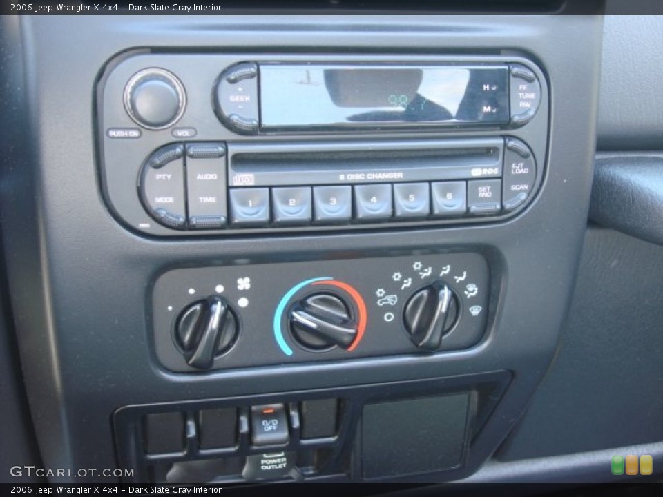 Dark Slate Gray Interior Controls for the 2006 Jeep Wrangler X 4x4 #68597652