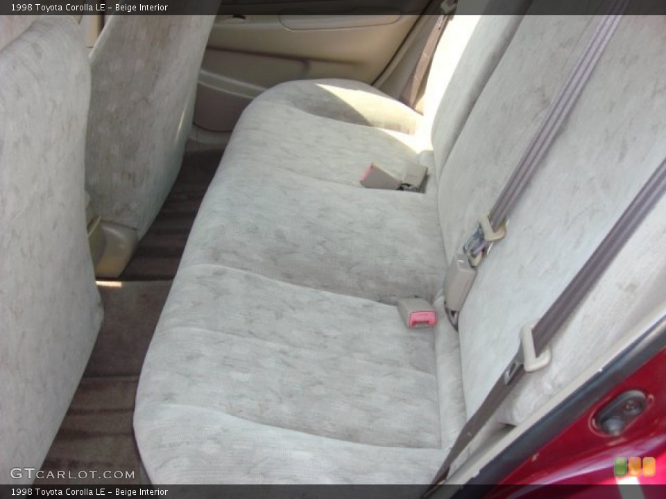 Beige Interior Rear Seat for the 1998 Toyota Corolla LE #68597882