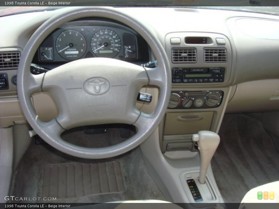 Beige Interior Dashboard for the 1998 Toyota Corolla LE #68597890
