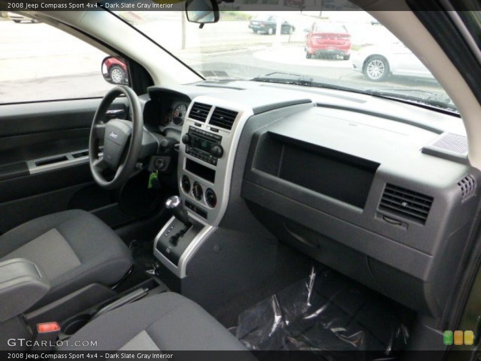 Dark Slate Gray Interior Dashboard for the 2008 Jeep Compass Sport 4x4 #68598326