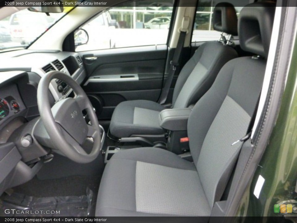 Dark Slate Gray Interior Front Seat for the 2008 Jeep Compass Sport 4x4 #68598364