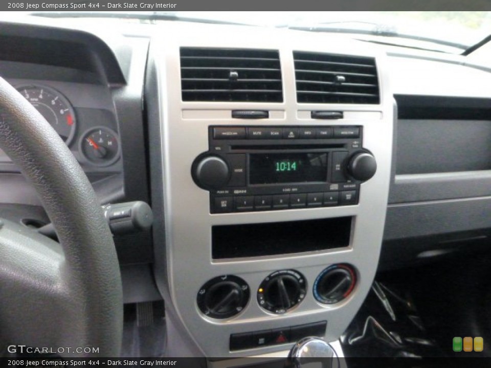 Dark Slate Gray Interior Controls for the 2008 Jeep Compass Sport 4x4 #68598404