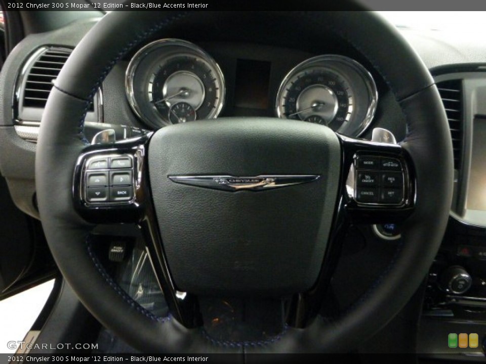 Black/Blue Accents Interior Steering Wheel for the 2012 Chrysler 300 S Mopar '12 Edition #68598791