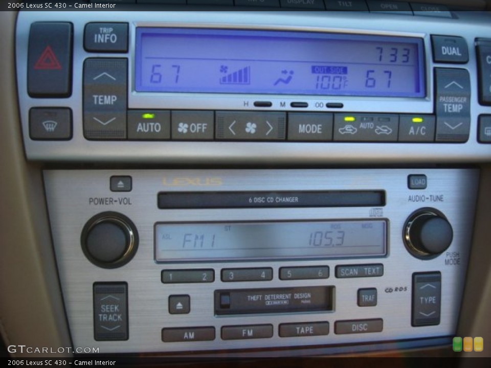 Camel Interior Controls for the 2006 Lexus SC 430 #68600480