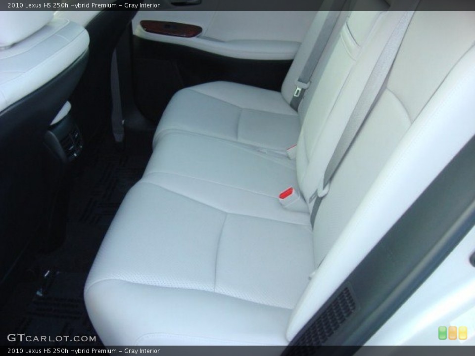 Gray Interior Rear Seat for the 2010 Lexus HS 250h Hybrid Premium #68600880