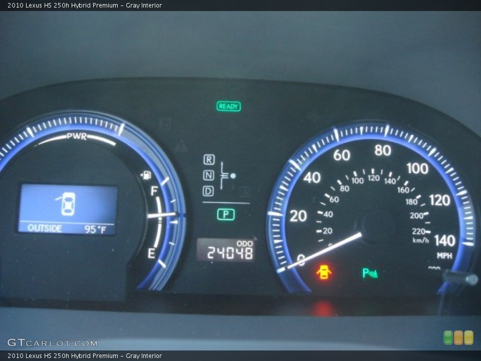 Gray Interior Gauges for the 2010 Lexus HS 250h Hybrid Premium #68600906