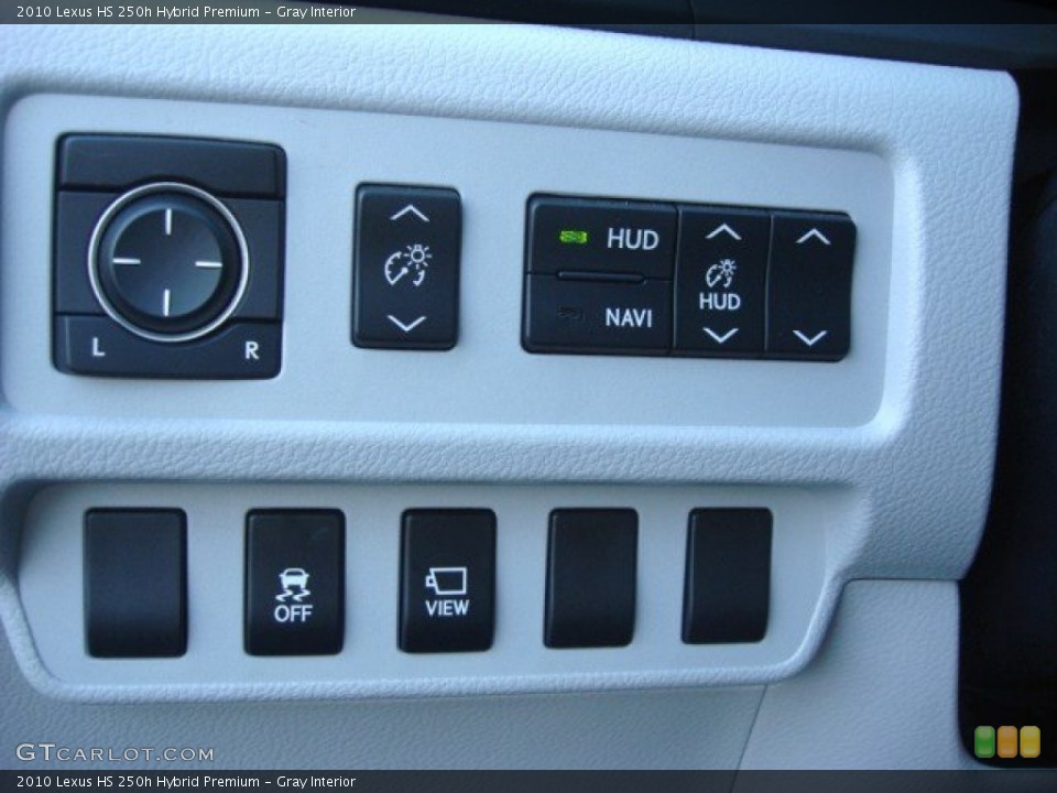 Gray Interior Controls for the 2010 Lexus HS 250h Hybrid Premium #68600915
