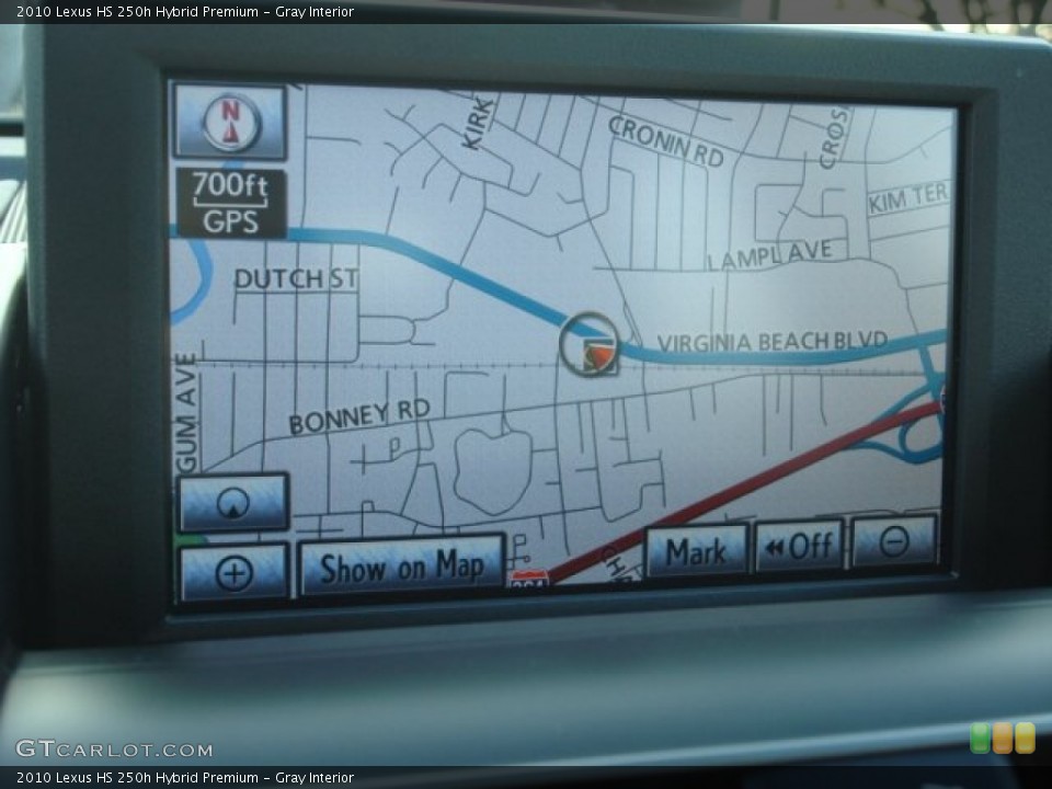 Gray Interior Navigation for the 2010 Lexus HS 250h Hybrid Premium #68600933