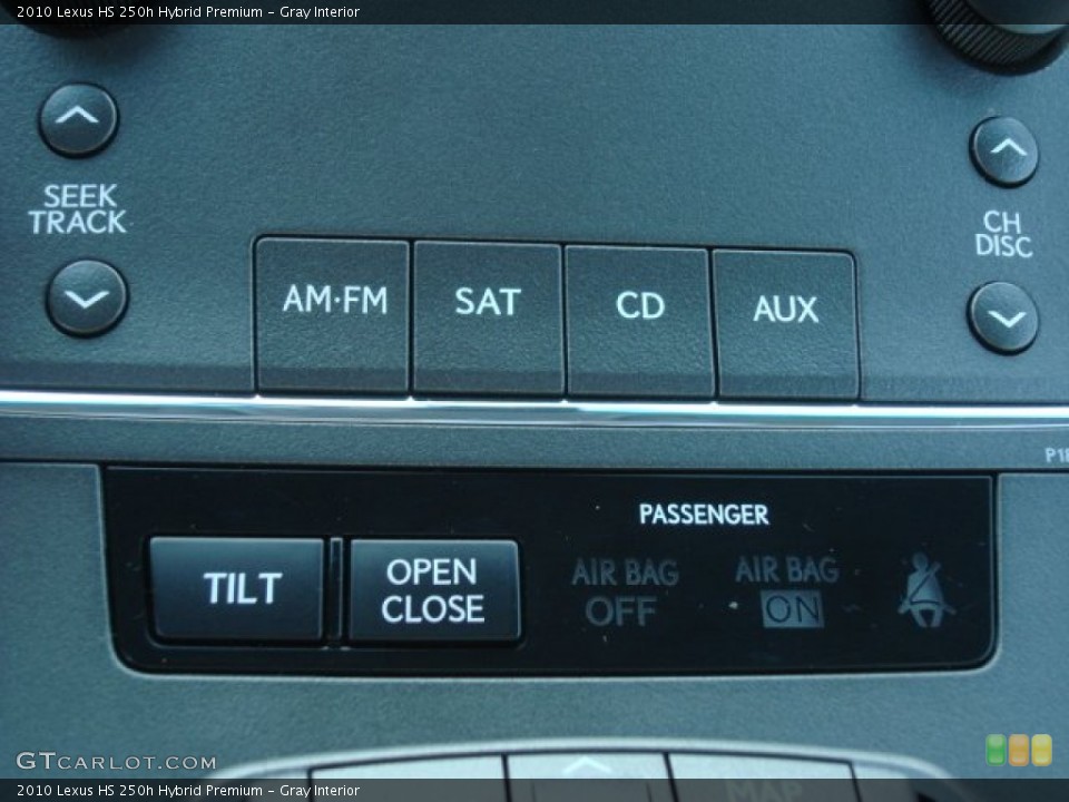 Gray Interior Controls for the 2010 Lexus HS 250h Hybrid Premium #68600957