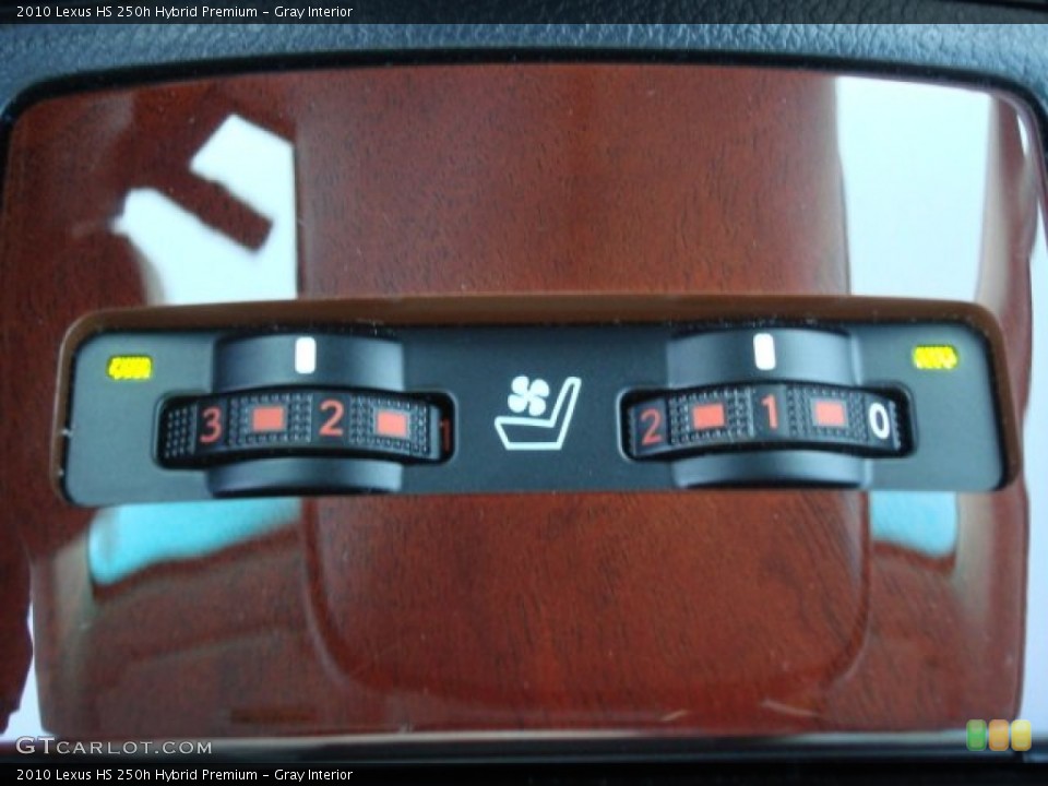 Gray Interior Controls for the 2010 Lexus HS 250h Hybrid Premium #68600999