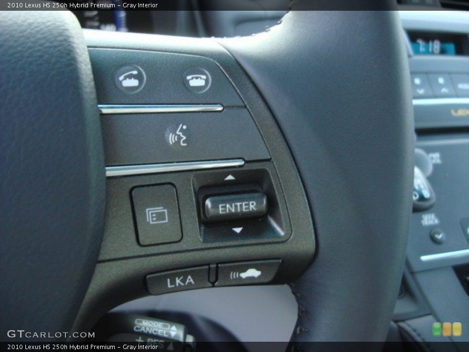 Gray Interior Controls for the 2010 Lexus HS 250h Hybrid Premium #68601005