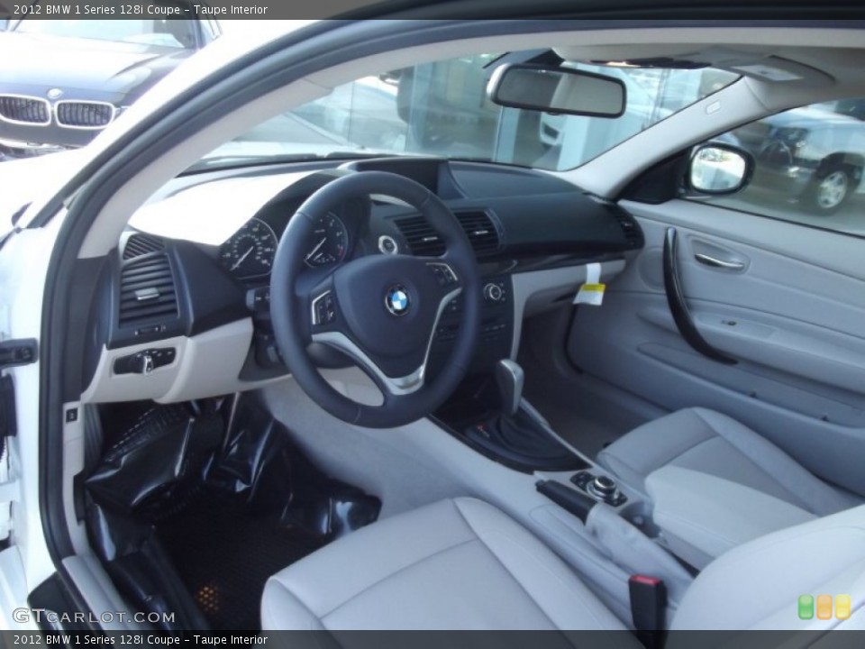 Taupe Interior Prime Interior for the 2012 BMW 1 Series 128i Coupe #68601458
