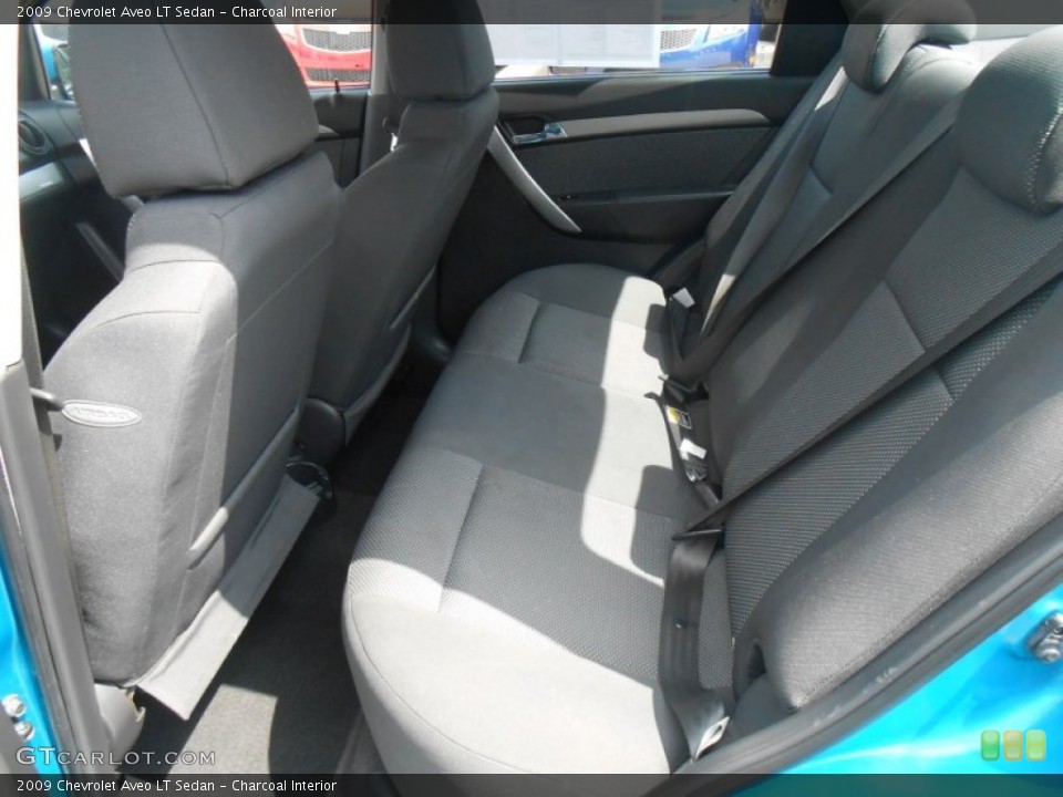 Charcoal Interior Rear Seat for the 2009 Chevrolet Aveo LT Sedan #68602139