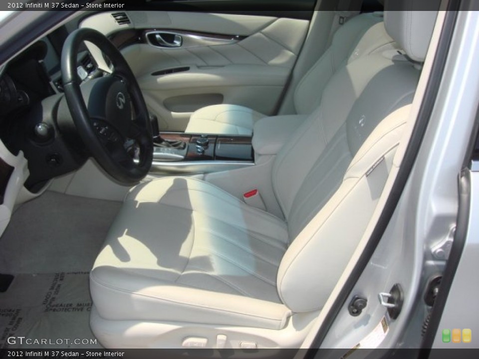 Stone Interior Front Seat for the 2012 Infiniti M 37 Sedan #68602820