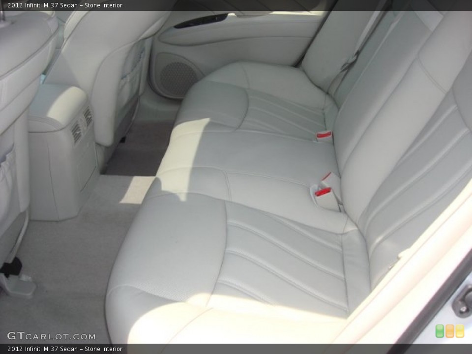 Stone Interior Rear Seat for the 2012 Infiniti M 37 Sedan #68602829