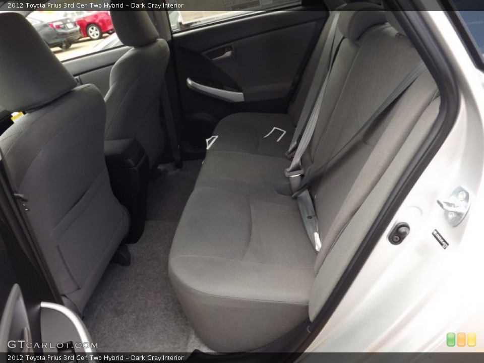 Dark Gray Interior Rear Seat for the 2012 Toyota Prius 3rd Gen Two Hybrid #68604512