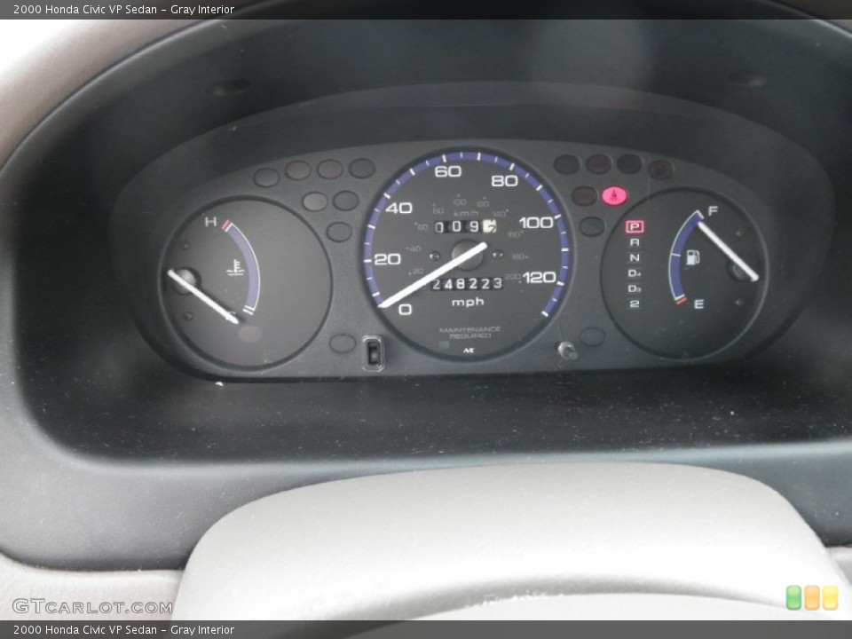 Gray Interior Gauges for the 2000 Honda Civic VP Sedan #68604800