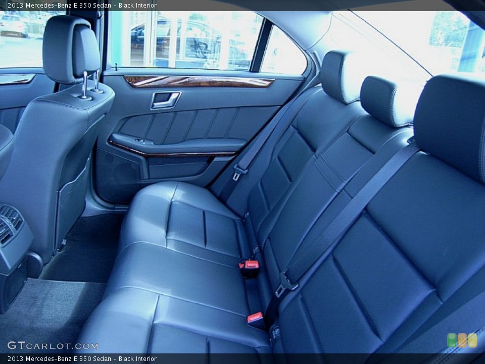 Black Interior Rear Seat for the 2013 Mercedes-Benz E 350 Sedan #68605991