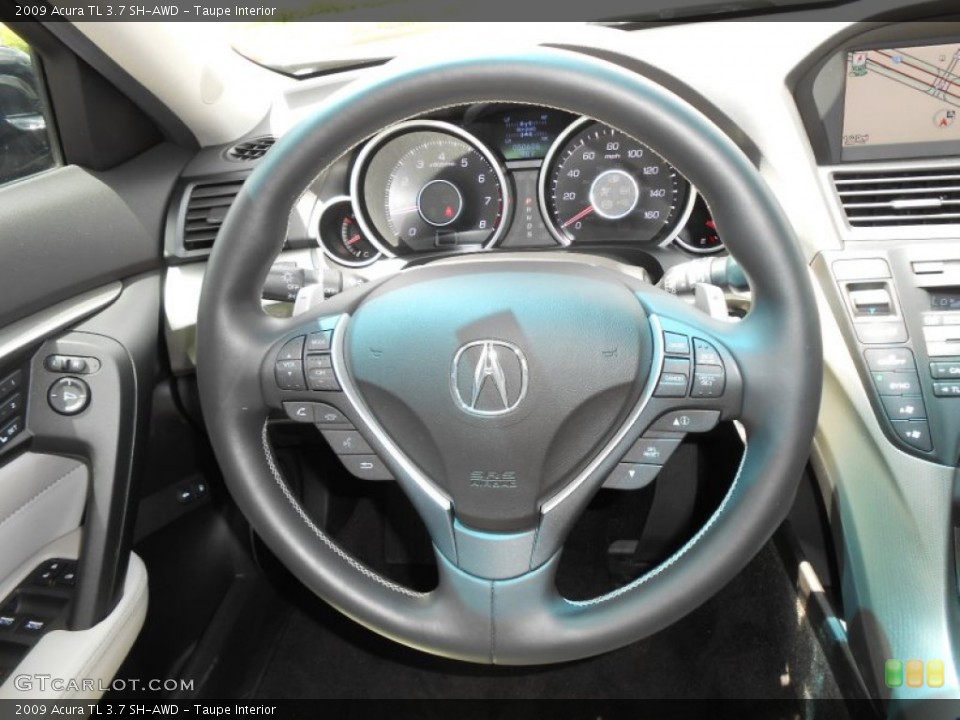Taupe Interior Steering Wheel for the 2009 Acura TL 3.7 SH-AWD #68607050