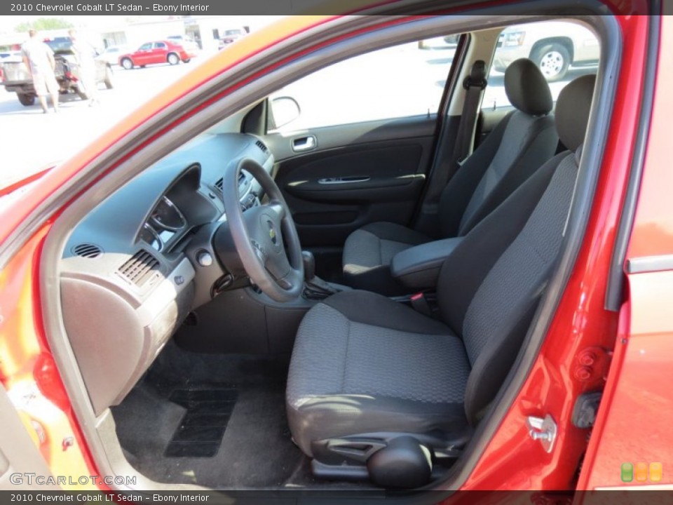 Ebony Interior Front Seat for the 2010 Chevrolet Cobalt LT Sedan #68608149