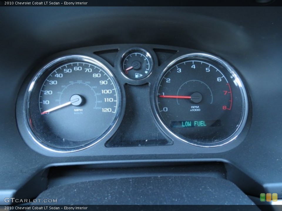 Ebony Interior Gauges for the 2010 Chevrolet Cobalt LT Sedan #68608222