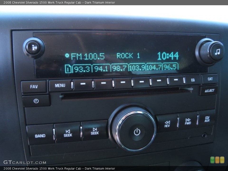 Dark Titanium Interior Audio System for the 2008 Chevrolet Silverado 1500 Work Truck Regular Cab #68608415