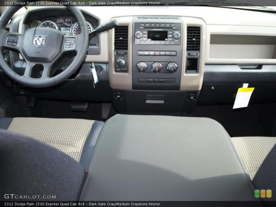 Dark Slate Gray/Medium Graystone Interior Dashboard for the 2012 Dodge Ram 1500 Express Quad Cab 4x4 #68608958
