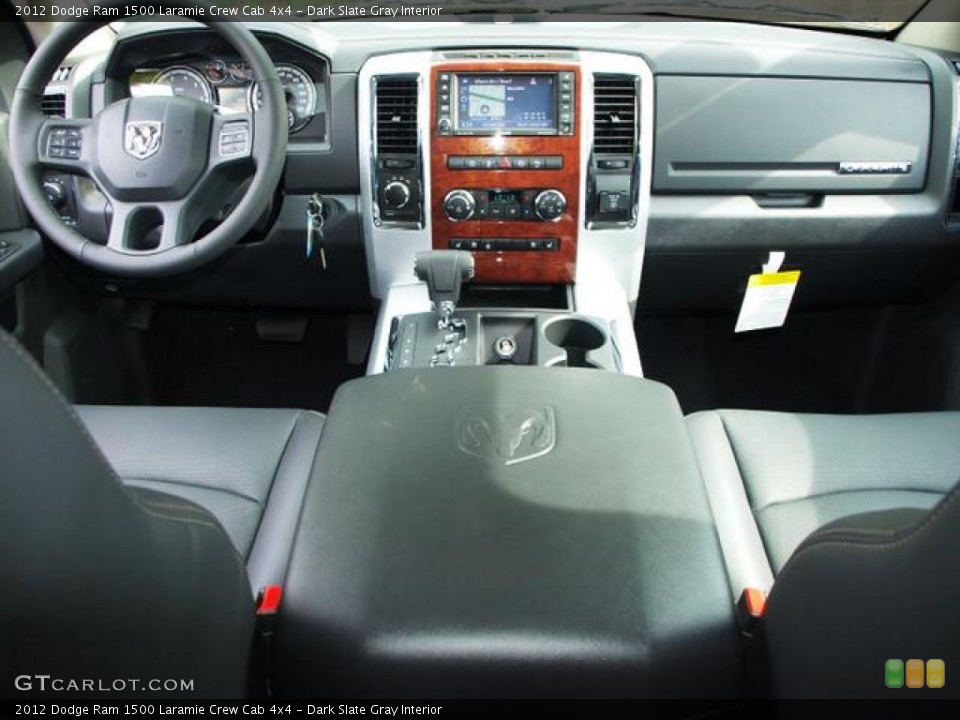 Dark Slate Gray Interior Dashboard for the 2012 Dodge Ram 1500 Laramie Crew Cab 4x4 #68609228