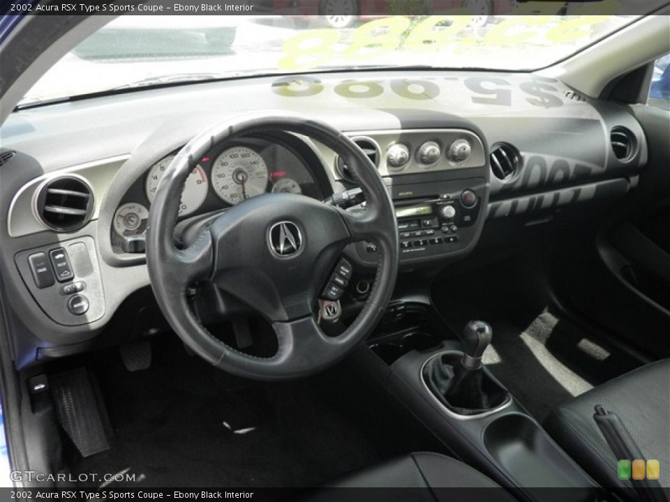 Ebony Black Interior Dashboard for the 2002 Acura RSX Type S Sports Coupe #68610476