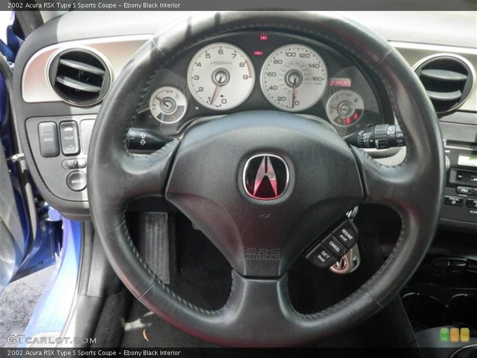 Ebony Black Interior Steering Wheel for the 2002 Acura RSX Type S Sports Coupe #68610494