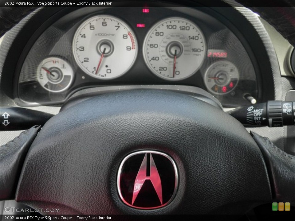 Ebony Black Interior Gauges for the 2002 Acura RSX Type S Sports Coupe #68610512