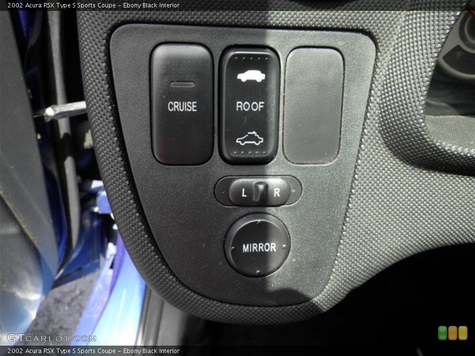 Ebony Black Interior Controls for the 2002 Acura RSX Type S Sports Coupe #68610542