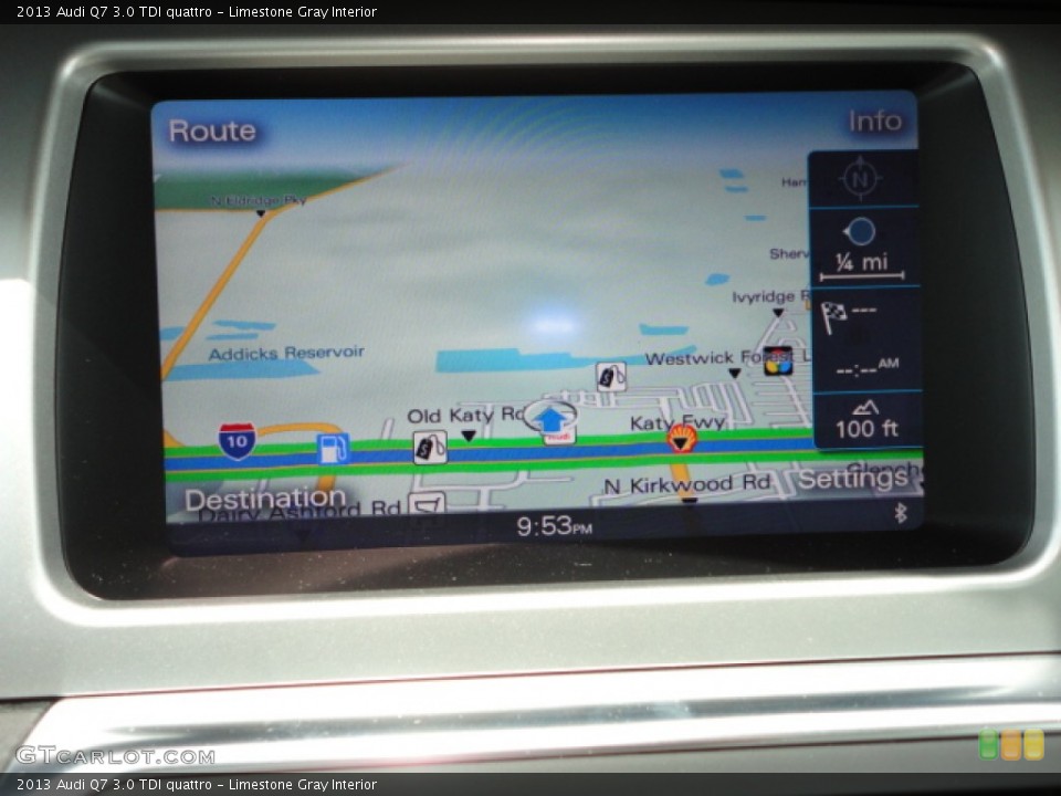 Limestone Gray Interior Navigation for the 2013 Audi Q7 3.0 TDI quattro #68610666