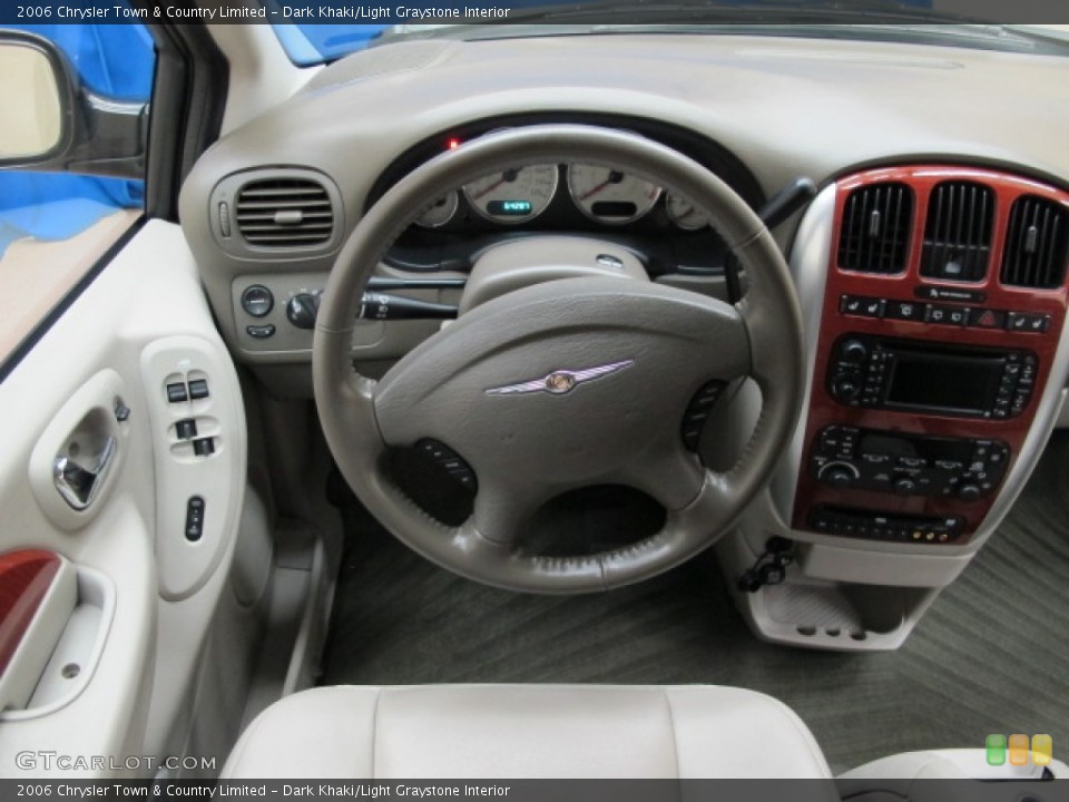 Dark Khaki/Light Graystone Interior Steering Wheel for the 2006 Chrysler Town & Country Limited #68611523