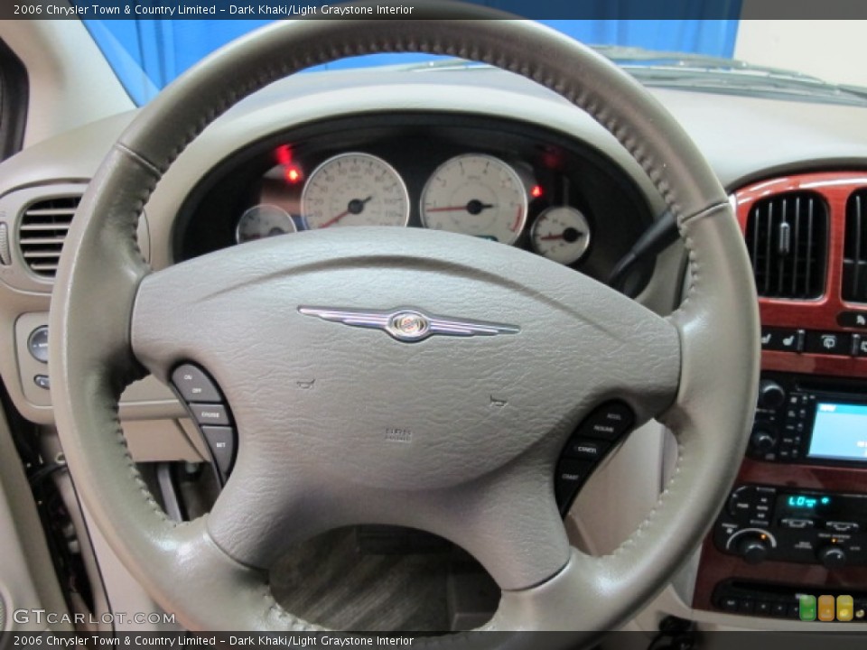 Dark Khaki/Light Graystone Interior Steering Wheel for the 2006 Chrysler Town & Country Limited #68611601